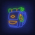 Travelling Backpack Neon Sign