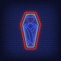 Vampire In Coffin Neon Sign