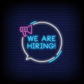 We Are Hiring Neon Sign