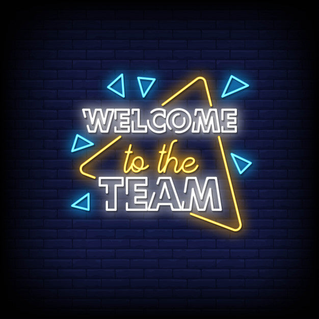 Welcome To The Team Neon Sign — make neon sign