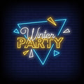 Winter Party Neon Sign