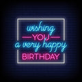Wishing You Very Happy Birthday, Neon Sign