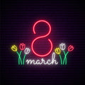 Women's Day Neon Sign - 8th March 2025
