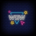 Wow Modern Neon Sign