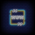 Wow Neon Sign