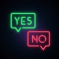 Yes And No Neon Sign