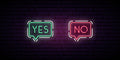 Yes No Neon Sign