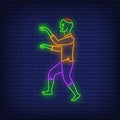 Zombie Walking Neon Sign