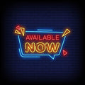 Available Now Neon Sign