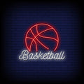 Basketball Logo Neon Sign