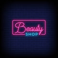 beautify shop pink neon sign