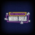 Big Discount Mega Sale Neon Sign