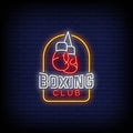 Boxing Club Logo Neon Sign