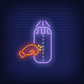 Boxing Training Neon Sign