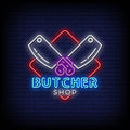 Butcher Shop Neon Sign