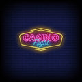 Casino Night Neon Sign