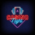 Casino Night Neon Sign Perfect For Clube