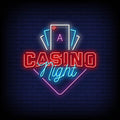 Casino Night Neon Sign