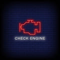Check Engine Logo Neon Sign
