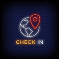 Check In Neon Sign