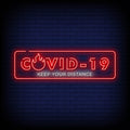 Corona Virus Neon Sign