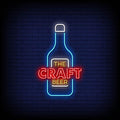Craft Beer Logo Neon Sign