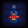 Craft Beer Logo Neon Sign