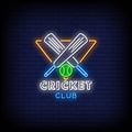 Cricket Club Neon Sign