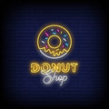 Donut Shop Neon Sign