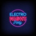 Electro Night Party Neon Sign