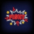 Fight Neon Sign
