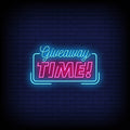 Giveaway Time Neon Sign