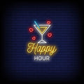Happy Hour Neon Sign Perfect for Bars & Events