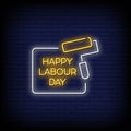 Happy Labour Day Neon Sign