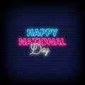Happy National Day Neon Sign