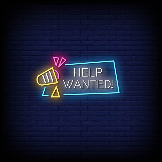 Help Wanted Neon Sign Perfect For Business Environment — make neon sign