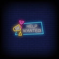 Help Wanted Neon Sign Perfect For Business Environment