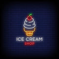 Ice Cream Shop Neon Sign