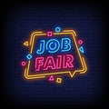 Job Fair Neon Sign
