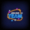 Join Our Team Neon Sign Perfect For Business Environment