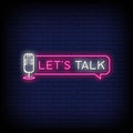 Let's Talk Multicolor Neon Sign - Pink Neon Sign
