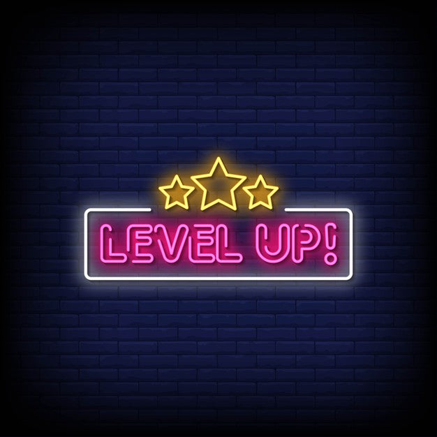 Level Up Neon Sign - Neon Pink Aesthetic — make neon sign