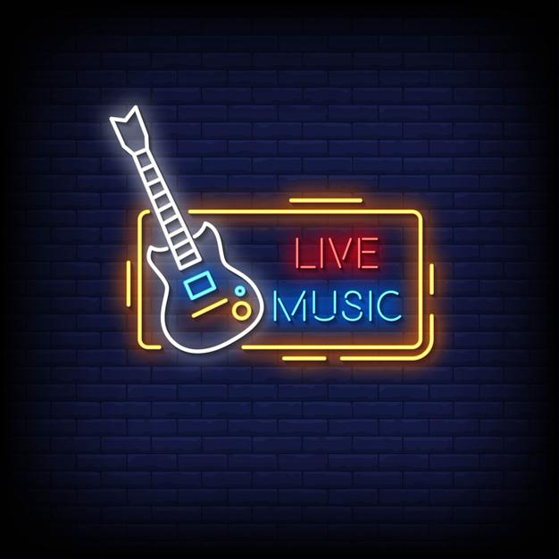 Live Music Neon Sign Perfect for Bars and Events — make neon sign