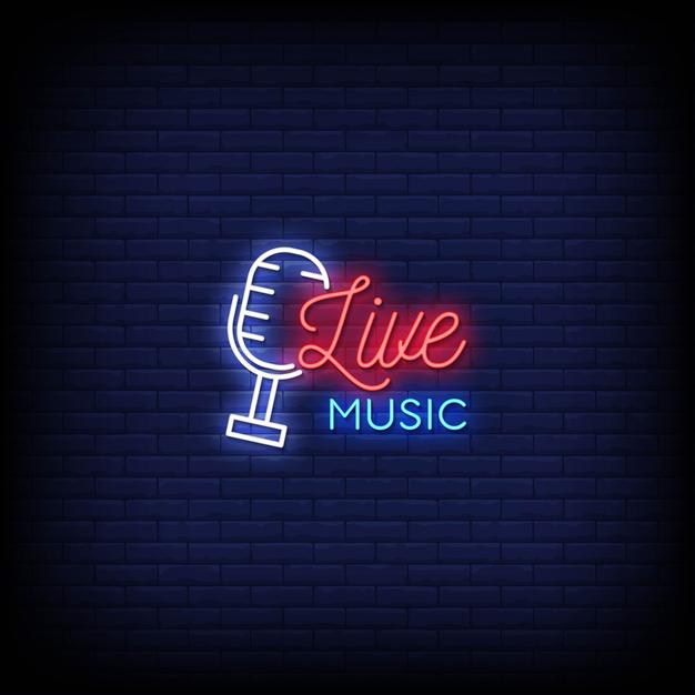 Live Music Neon Sign Perfect for Bars & Events — make neon sign