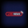 Live News Neon Sign