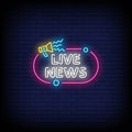 Live News Neon Sign