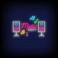 Music Party Neon Sign