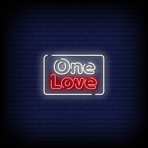 One Love Neon Sign — make neon sign