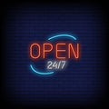Open 24/7 Neon Sign
