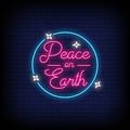 Peace On Earth Neon Sign - Neon Pink Aesthetic